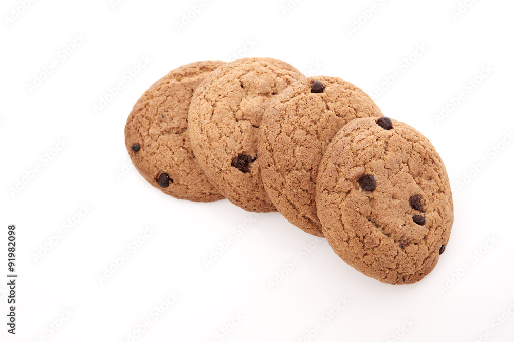 oat cookies on white background oat cookies on white background