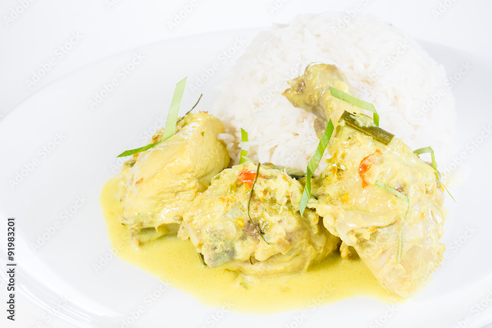 Indonesian chicken cuisine known as Opor Ayam Indonesian chicken cuisine known as Opor Ayam