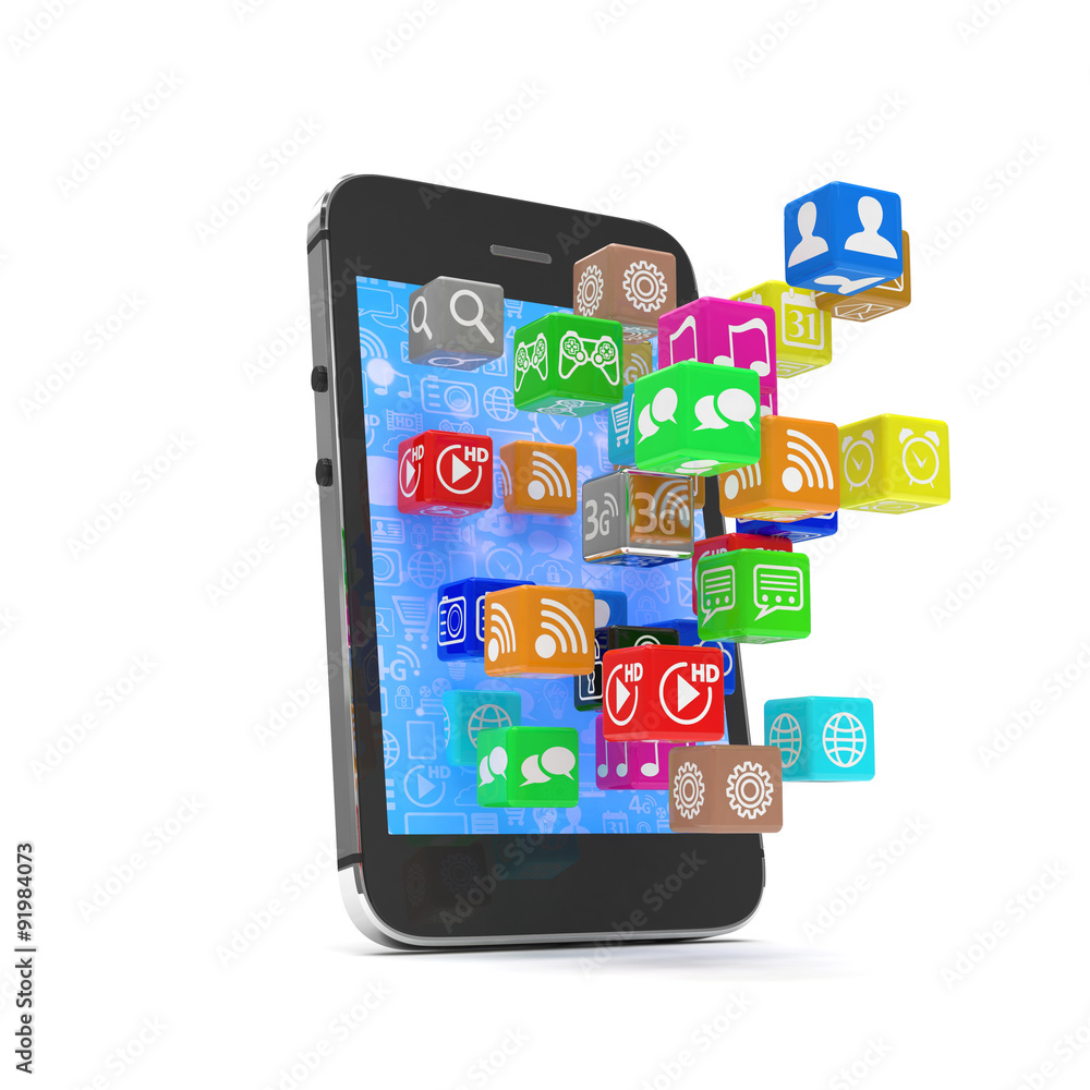 icon app fall in smart phone icon app fall in smart phone