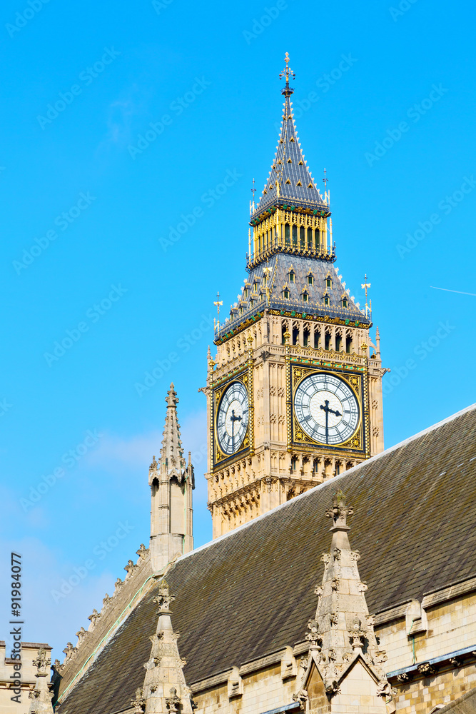 london big ben and construction england  aged city