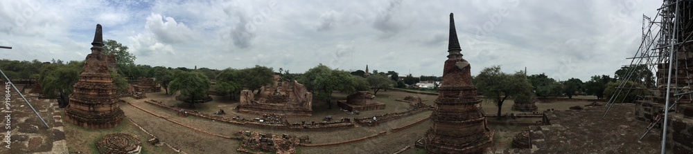 Landscape ancient remains Ayutthaya
