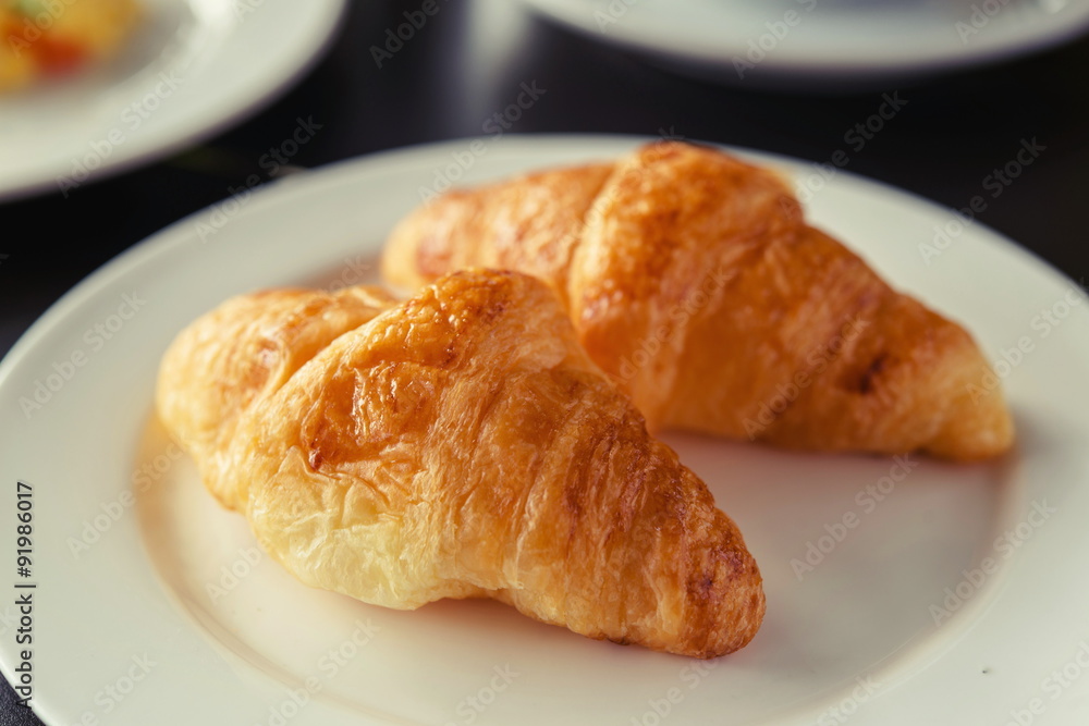 Croissant Breakfast served with black coffee Croissant Breakfast served with black coffee