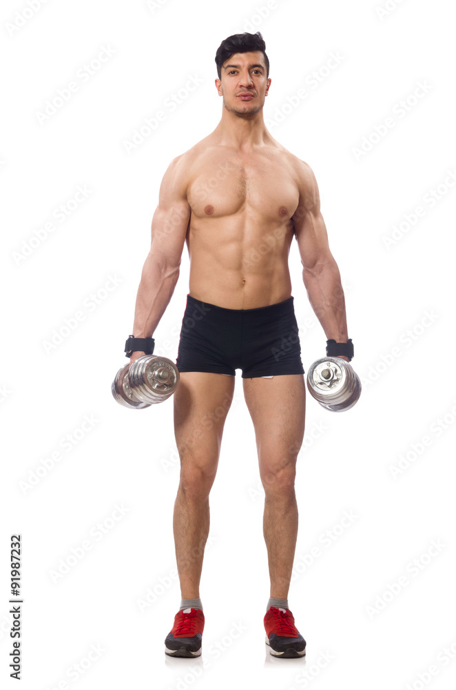 Muscular man isolated on the white background Muscular man isolated on the white background