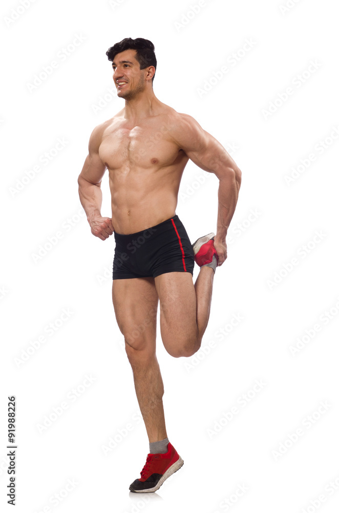 Muscular man isolated on the white background Muscular man isolated on the white background