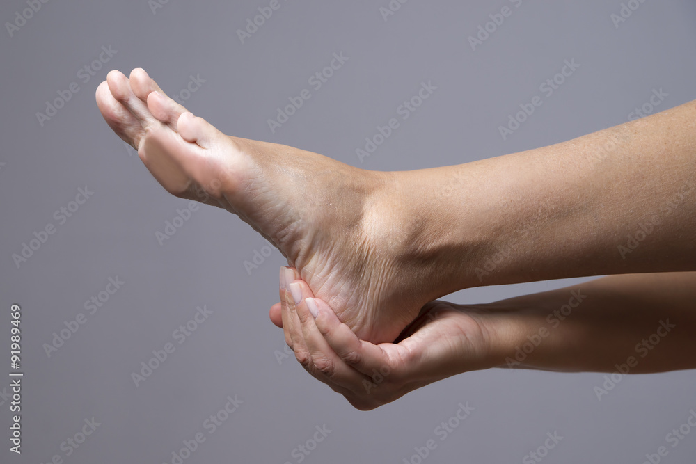 Massage of female feet