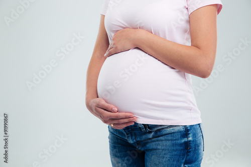 Closeup portrait of a pregnant woman