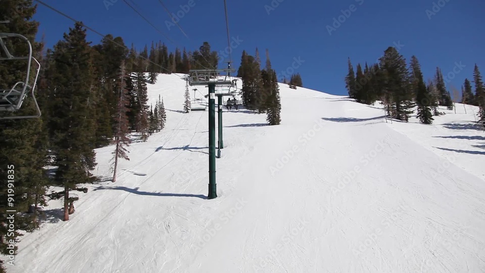 Riding a Ski Lift on a Sunny Day Riding a Ski Lift on a Sunny Day