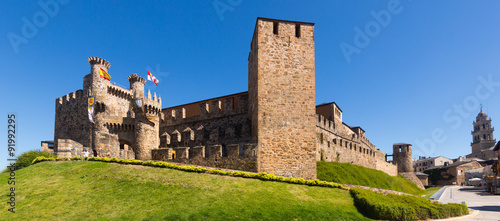 emplar Castle and city street.  Ponferrada photo