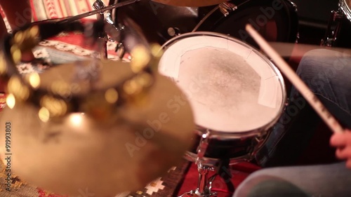 Wallpaper Mural Tambourine Being Played with Drums Torontodigital.ca