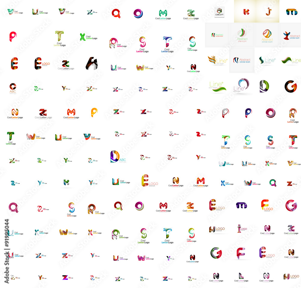 Fototapeta premium Mega set of letter logos
