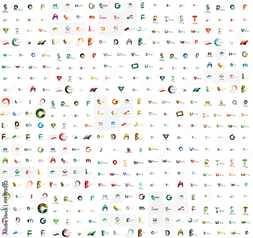 Mega set of letter logos Mega set of letter logos