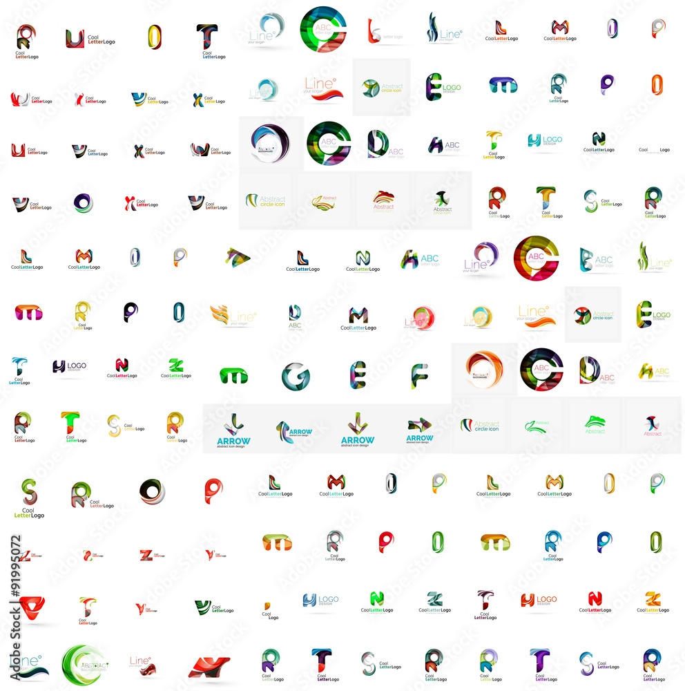 Fototapeta premium Mega set of letter logos