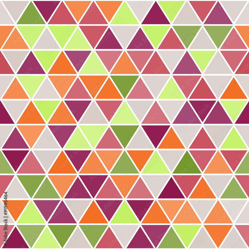 Geometric seamless pattern with triangles