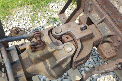 Train car hook coupler