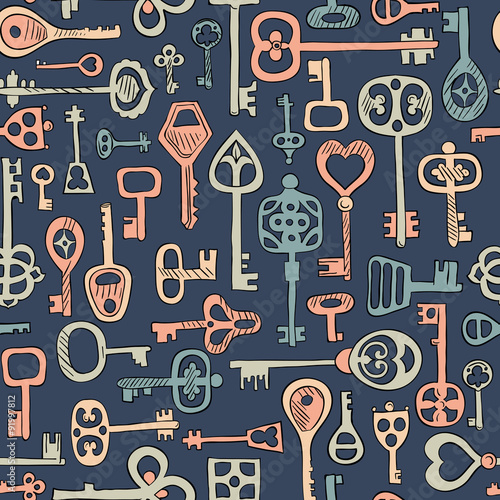 hand drawn vintage ceys seamless pattern