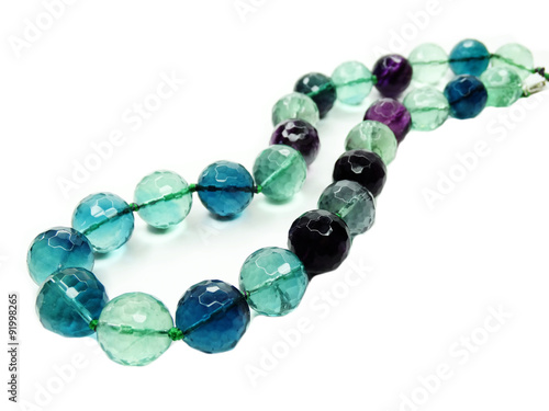 fluorite gemstone beads necklace jewelery
