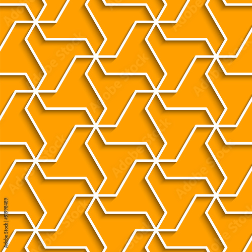 Geometric yellow background with outline extrude effect