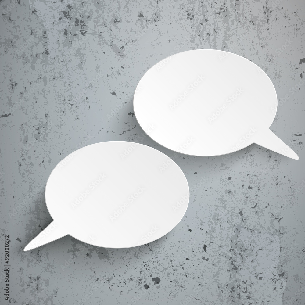 Obraz na plátně 2 Oval Speech Bubbles Concrete