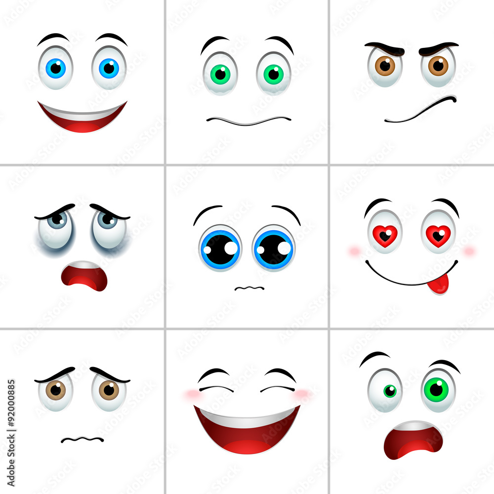 Φωτογραφία Emotions set, square