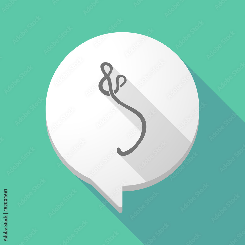 Long shadow comic balloon with an ebola sign Long shadow comic balloon with an ebola sign