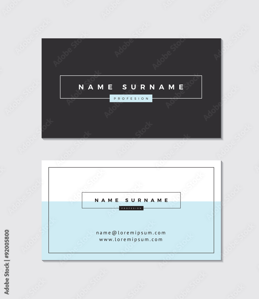 Modern business card template Modern business card template