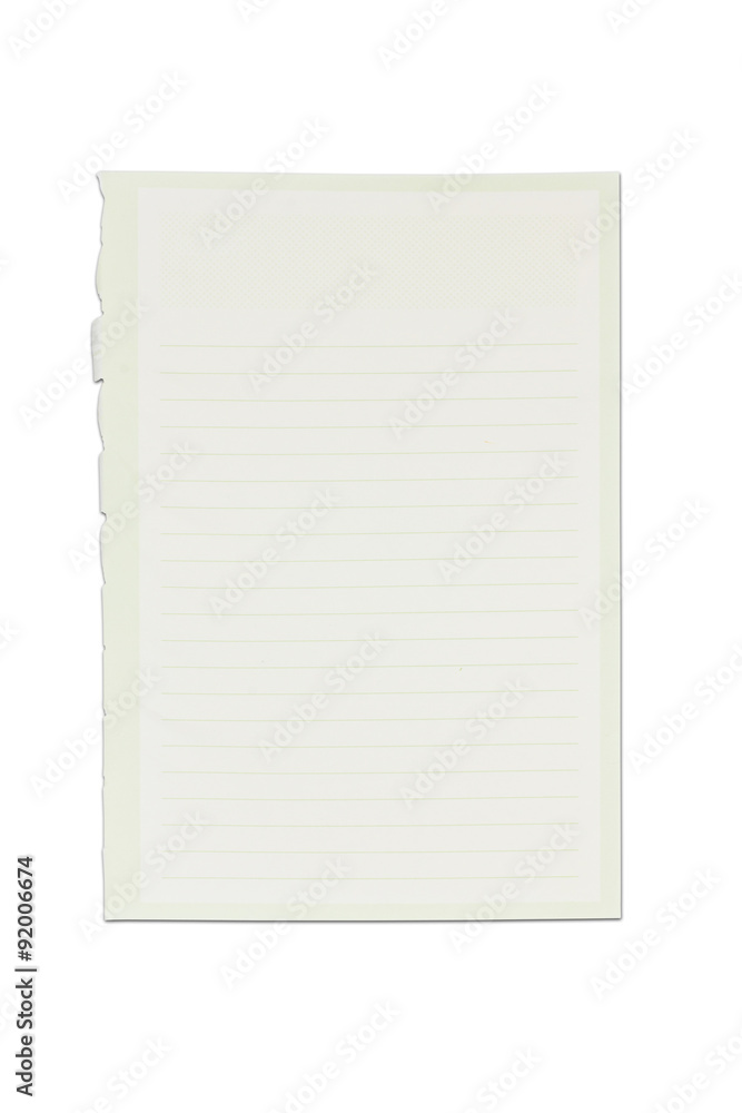 Ripped off paper from the notebook. Ripped off paper from the notebook.