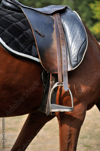 Detail of a horse saddle