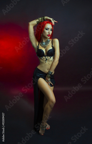 Bellydancer - Beautiful Woman in Sexy Clothing with Eastern Make © kalcutta