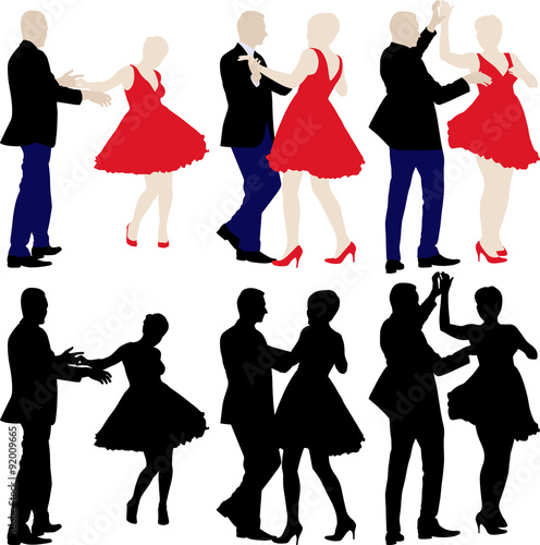 silhouettes of dancers