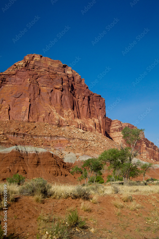 Fototapeta premium Grand geological formations characterize Capitol Reef National Park in Utah