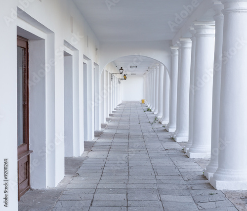 Pillars and Arch Hallway Russia Suzdal