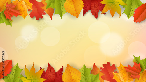 Herbst / Hintergrund / Vektor / Laub