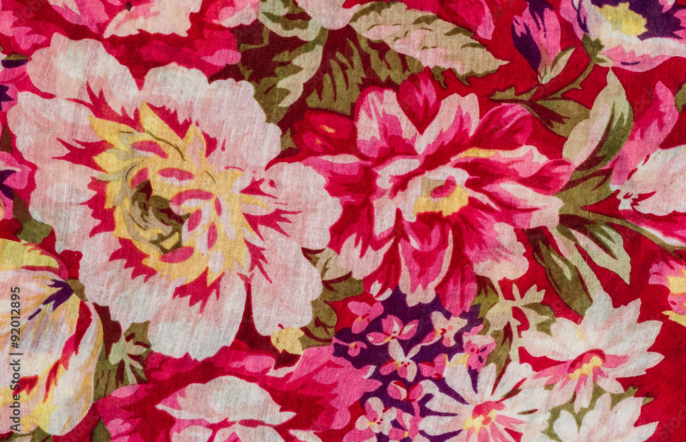 Flower print fabric