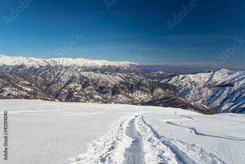 Mountaineering in fresh snow © fabio lamanna