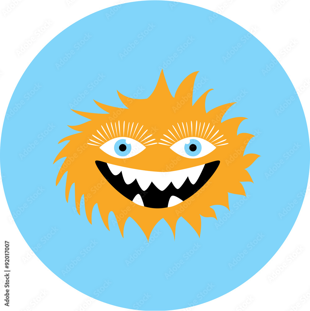 Cartoon cute monster alien. Vector illustration Cartoon cute monster alien. Vector illustration