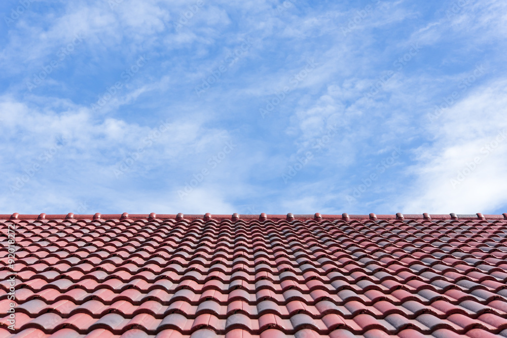 Roof tile with the sky Roof tile with the sky