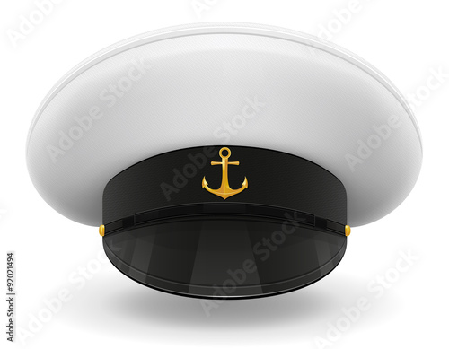professional uniform cap or captain sailor vector illustration