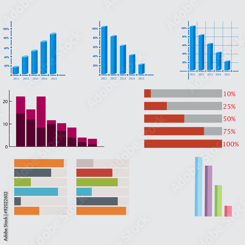 Infographic Elements. business diagrams and graphics