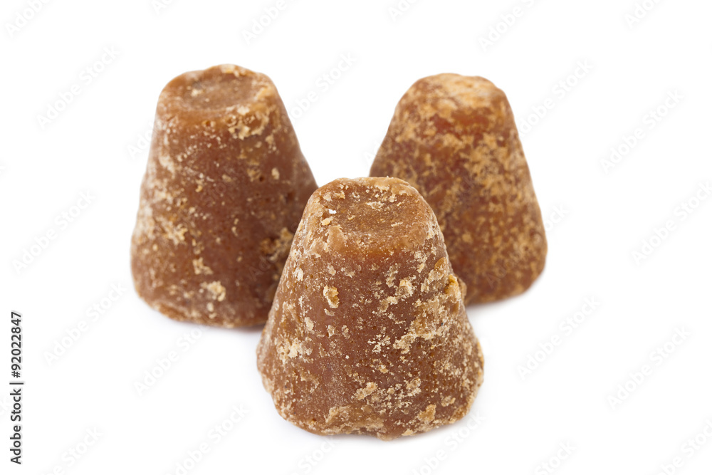 Brown sugar isolated, Piloncillo mexican Brown sugar isolated, Piloncillo mexican