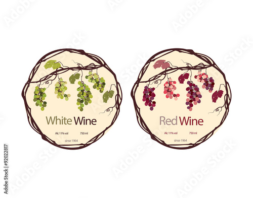 Label for red and white wine
