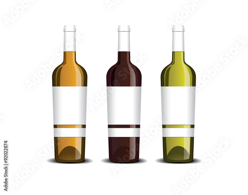 Mock-up of the wine bottle with label