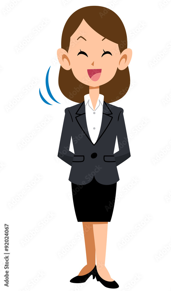 スーツを着た女性が笑顔で頷く Stock イラスト Adobe Stock スーツを着た女性が笑顔で頷く Stock イラスト Adobe Stock