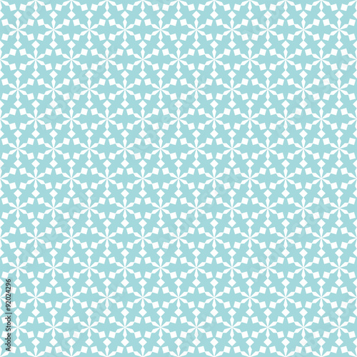 Snowflakes Seamless Pattern Retro Turquoise