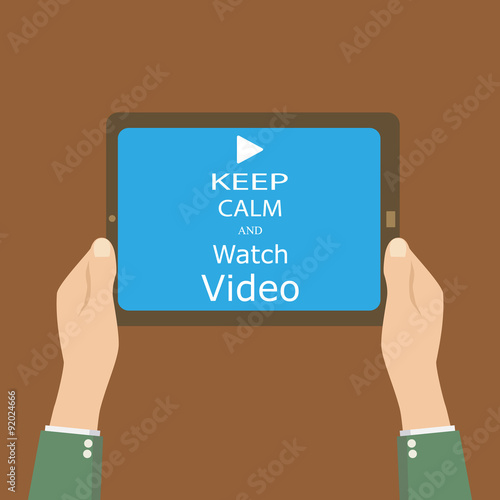 banner keep calm and watch videos