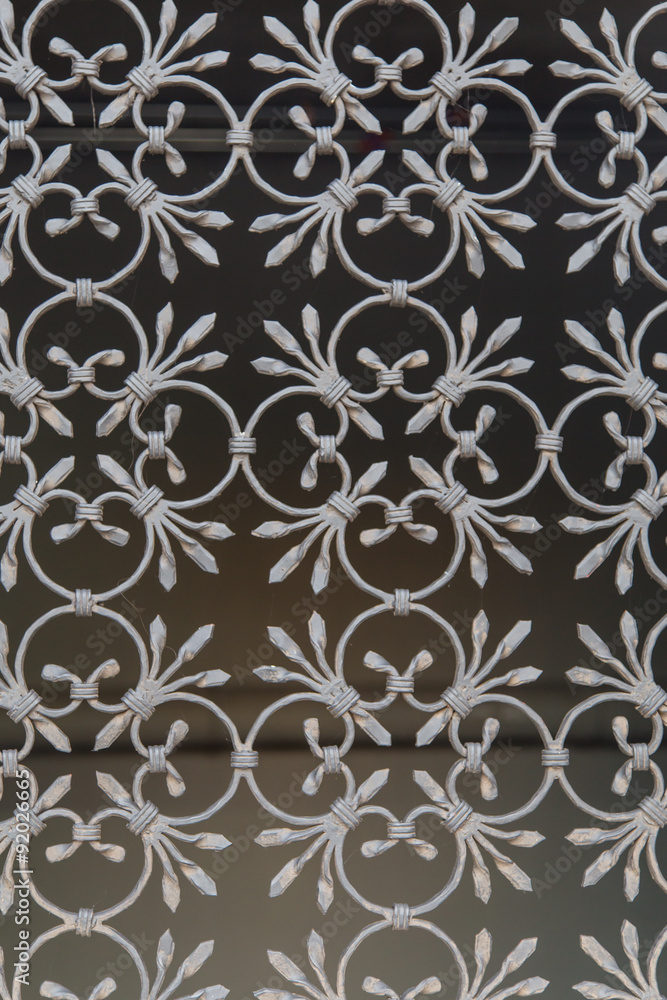 Decorative wrought iron grid Decorative wrought iron grid