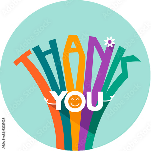 thank you in a flat style