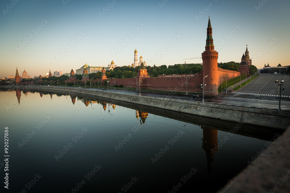 Obraz premium Wide panorama view of Moscow Kremlin, Russia