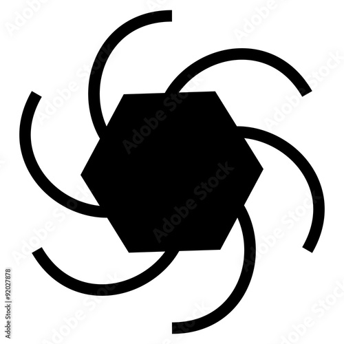 Abstract spirally shape, motif. vector. Twirling, curved radiati