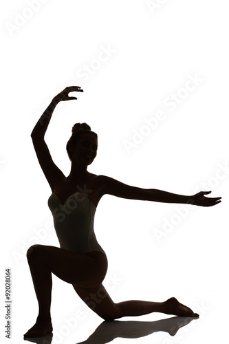 Female Dancer posing silhouette studio shot