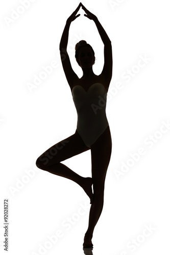 Female Dancer posing silhouette studio shot
